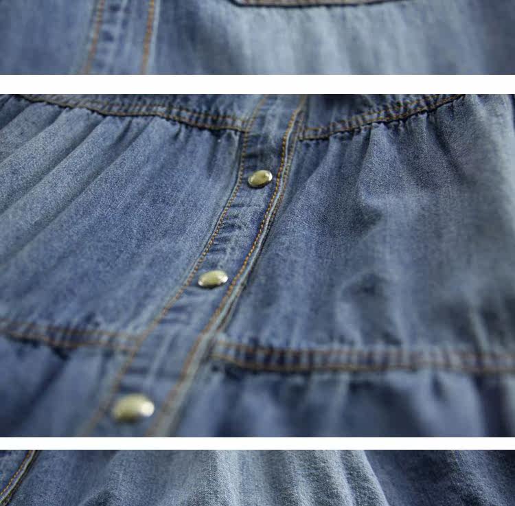 Heaneez 2013 spring new small wind long long sleeve denim dress in literature and art in Europe and fresh shirts dress L024-1