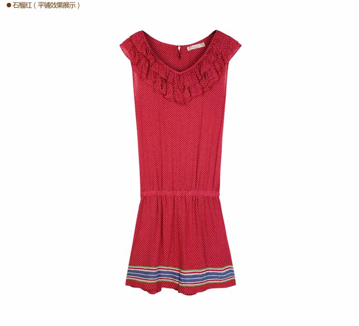 狮女装 春装夏装新款清仓<em>波点连体短裤 热裤</em>女