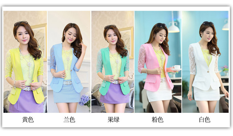 【2014新款小西装女士短<em>外套中袖</em>一粒扣<em>韩版</em>