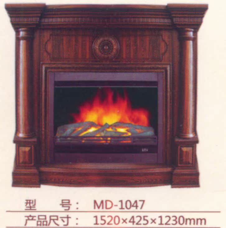 批发采购木质工艺品-木头壁炉安装雕塑1047批