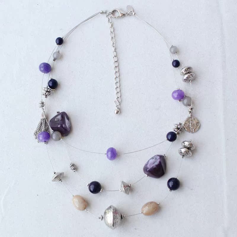 20" New Chicos Multi-strands Necklace Earrings Jewelry ...