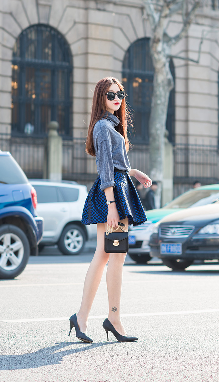 【ZZ名品春装新款2014<em>女欧美街拍</em>立体花纹褶
