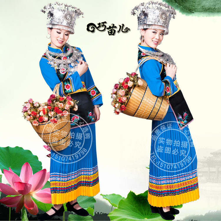 土家族苗族<em>男女民族舞蹈</em>演出服装服饰五十六5