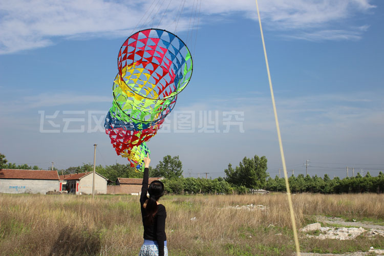 镂空大转筒 风筝挂件 新款 渔网 潍坊风筝 风筝尾巴 潍坊风筝转尾