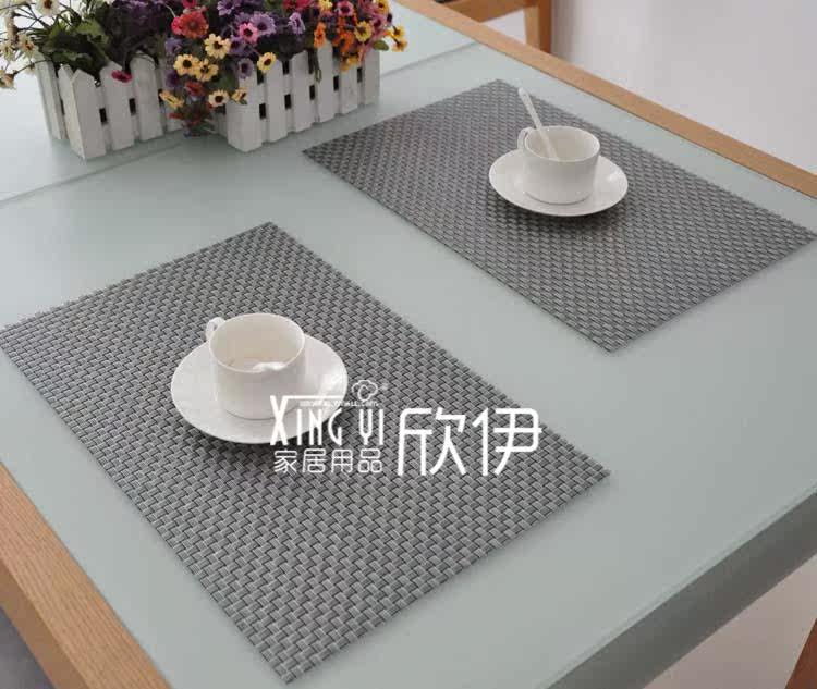 Xinyi green PVC 8 pieces or 4 pieces of tasteless waterproof and breathable mat | insulating mat | dining table pad | coasters