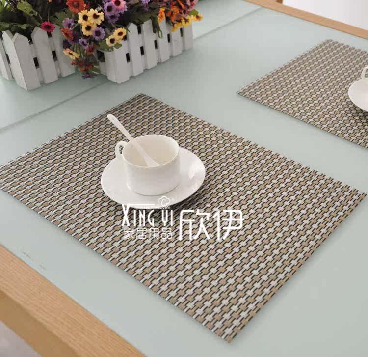 CMWE Xinyi green PVC 8 pieces or 4 pieces of tasteless waterproof and breathable mat | insulating mat | dining table pad | coasters