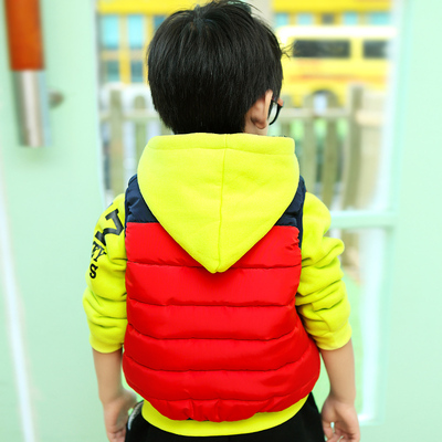 加厚宝宝<em>男童</em>连帽拉链儿童<em>棉马甲</em>Z1074小板牙