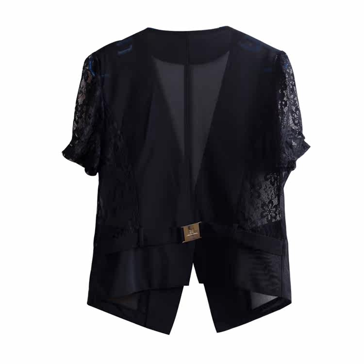 云裳凡妮 2014夏装新款<em>马夹</em> <em>雷丝</em>后背拉链玫瑰