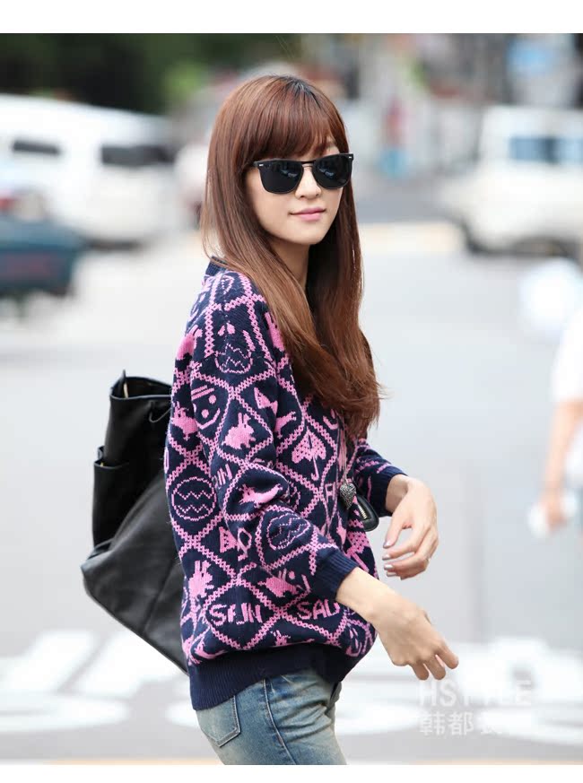 Свитер женский Korean homes have clothes gs1568 2013 Акриловое волокно Длинный рукав Свитер женский Korean homes have clothes gs1568 2013 Акриловое волокно Длинный рукав