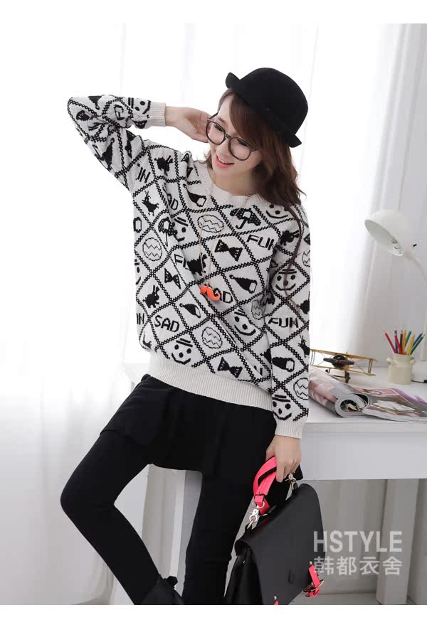 Свитер женский Korean homes have clothes gs1568 2013 Акриловое волокно Длинный рукав Свитер женский Korean homes have clothes gs1568 2013 Акриловое волокно Длинный рукав