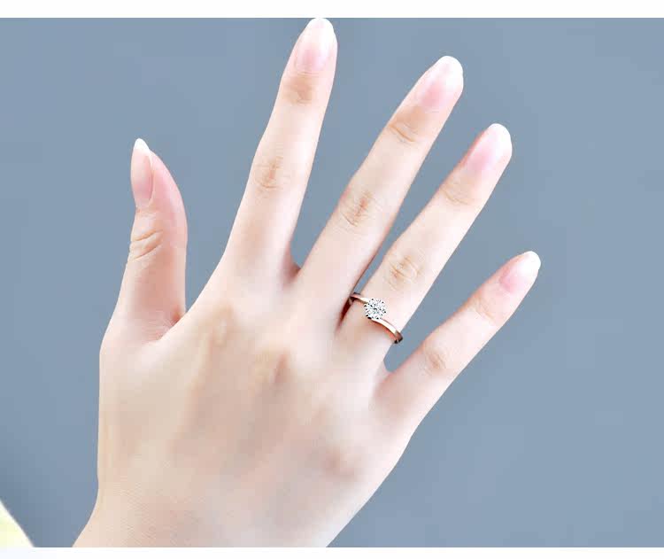 戴维尼 执子之手 F-G优白 <em>女式钻石戒指</em> 结婚钻