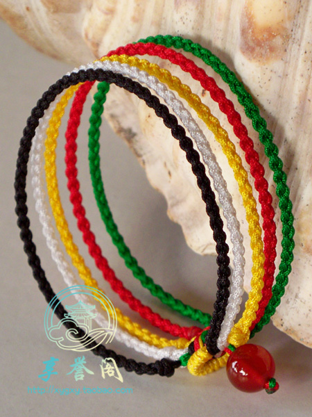 招财绳五行相生五行绳五色线手绳 五彩绳手链