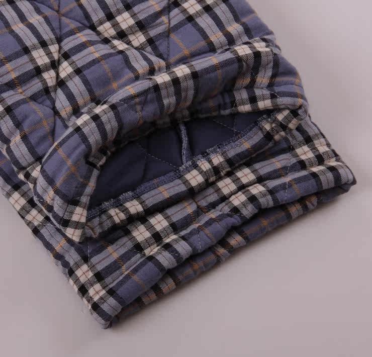 【秋鹿 梦伴家居服 <em>冬季睡衣</em> 经典格子<em>男装</em>夹棉