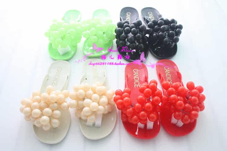 包邮 夏季新款 正品韩国matsa<em>麦莎</em> 葡萄拖鞋 平