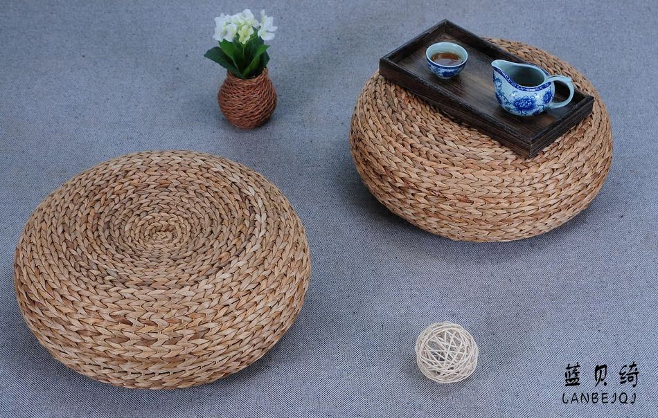 包邮!宜家 蒲团加厚草编 坐垫子 拜垫 打坐 蒲团