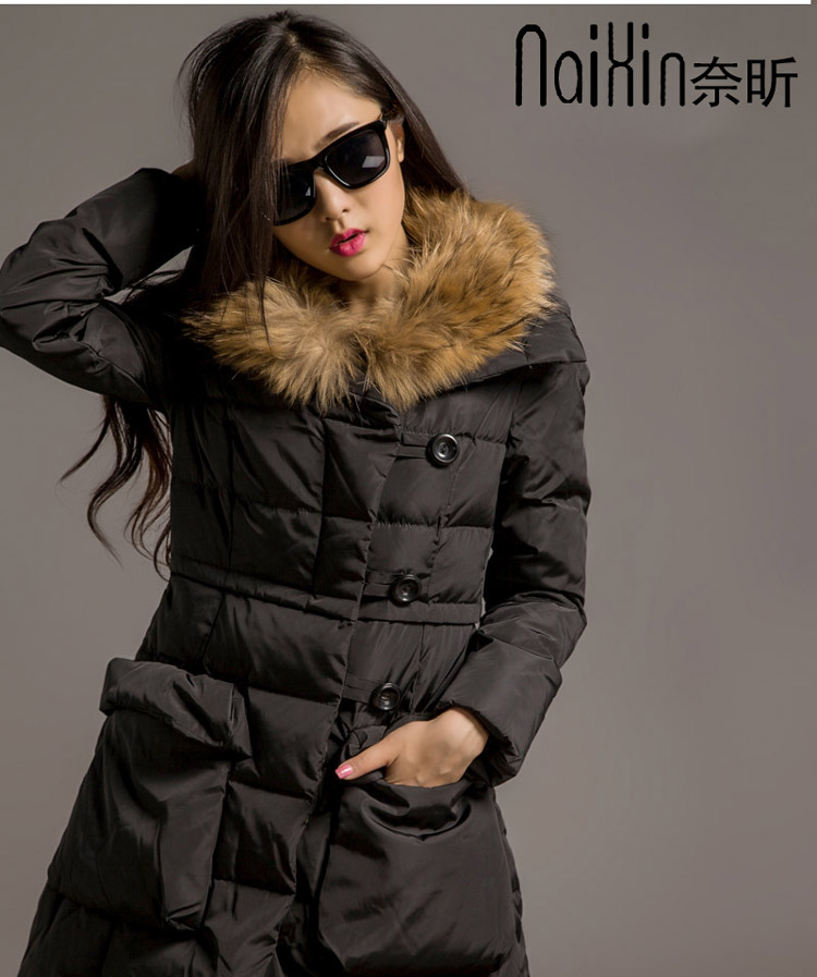 奈昕2014冬专柜正品韩版女装修身显瘦长袖羽