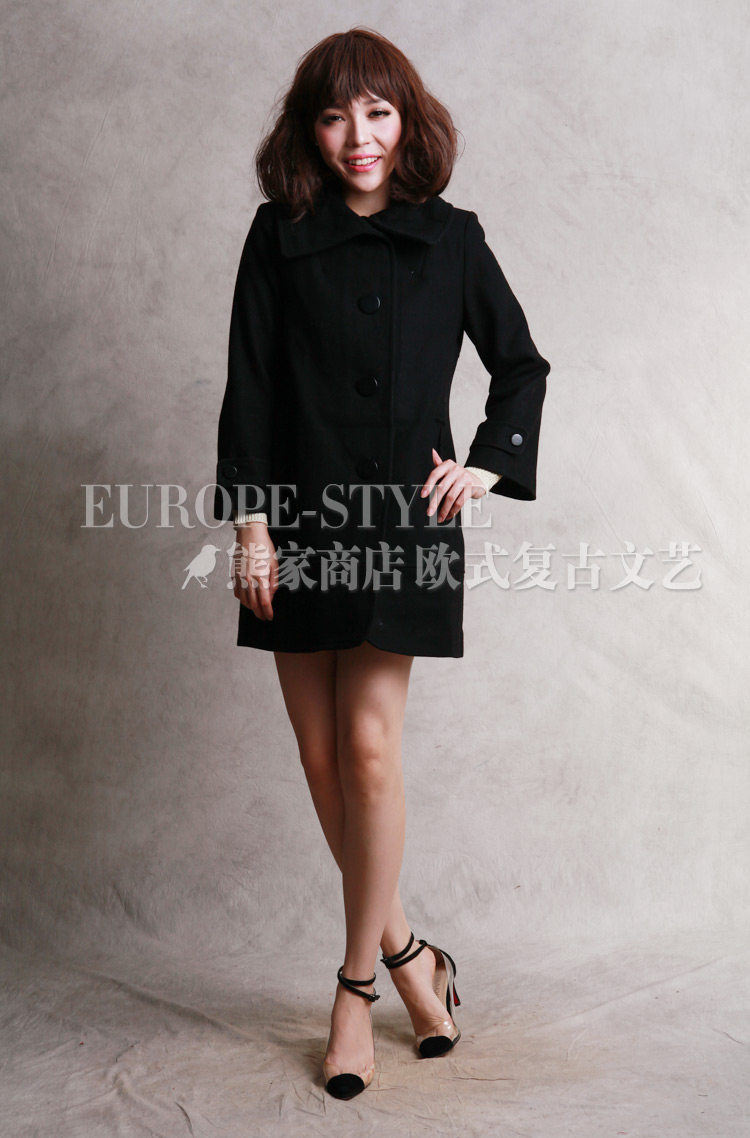 VERA CHANG 2013 spring new exclusive raw single with awesome wool 70% wool woolen cloth coat