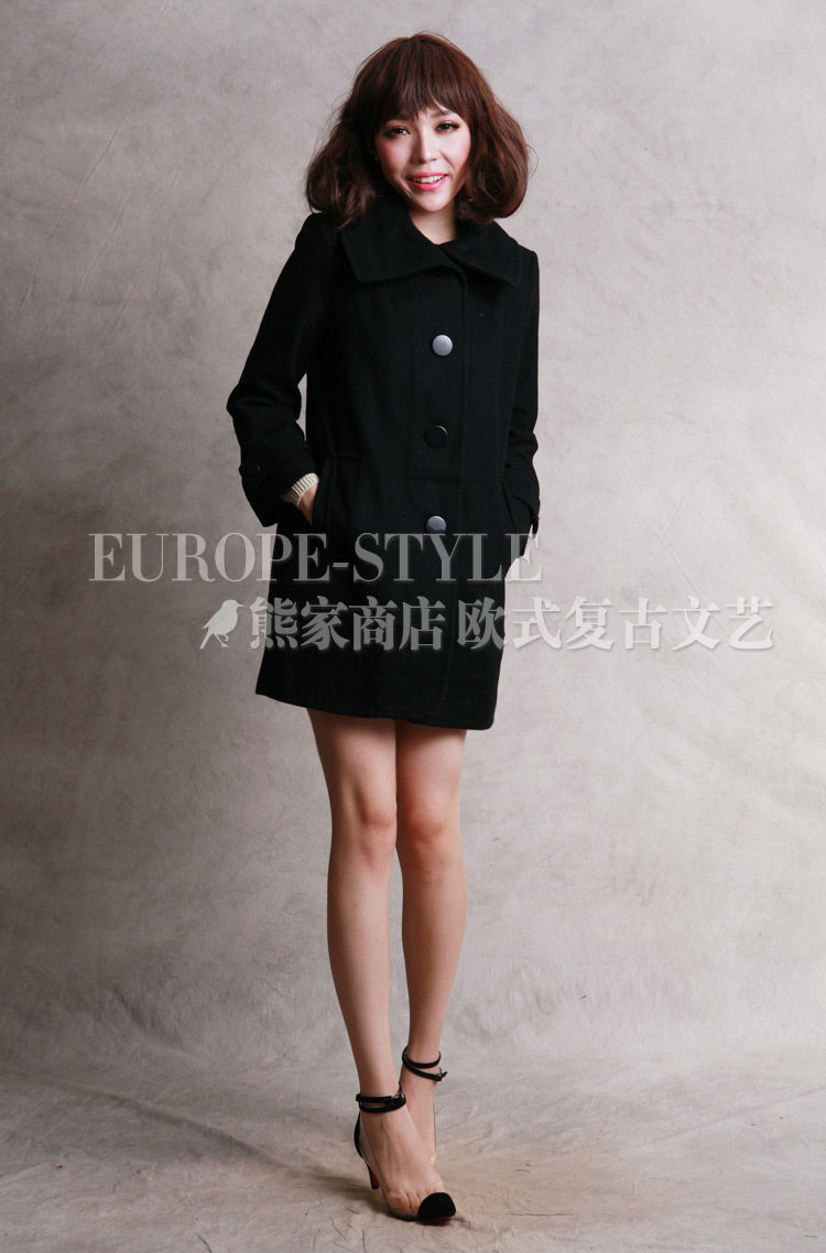 VERA CHANG 2013 spring new exclusive raw single with awesome wool 70% wool woolen cloth coat