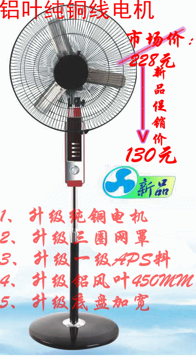 樱花华生壁扇家用五片电风扇 壁挂摇头电风扇 旋转遥控墙壁电风扇