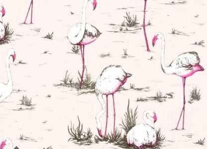on高档墙纸壁New Contemporary\/Flamingos - 