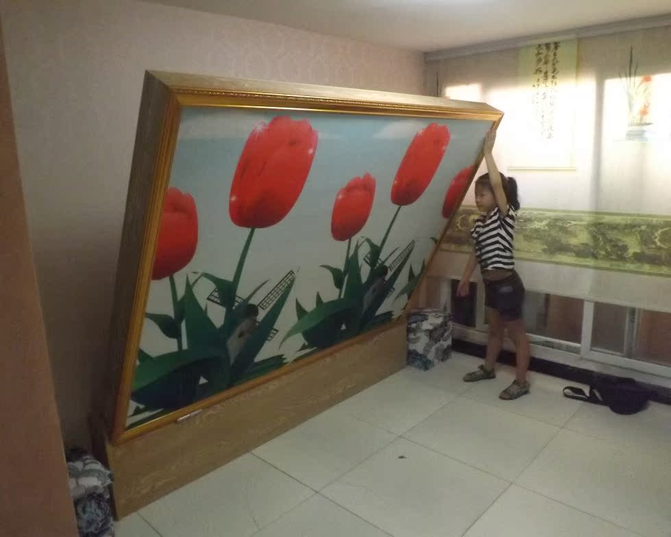 【壁床 隐形床 折叠床 翻板床 壁柜床 翻床 翻转