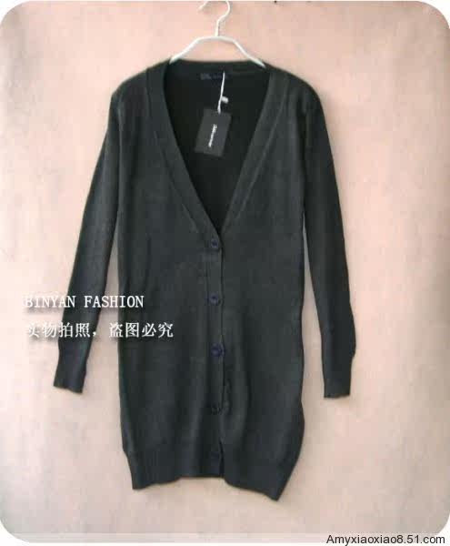 【春装新款 <em>长款</em>V领 <em>针织开衫</em> 可系<em>腰带</em>。长袖