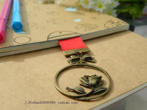 Umi 2cm ribbons 15cm creative metal bookmark Valentine's Day Gifts