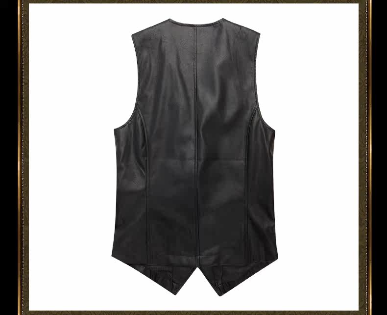 【凡转 宫廷男装 高档秋款皮衣<em>男士</em>绣花<em>皮马甲</em>