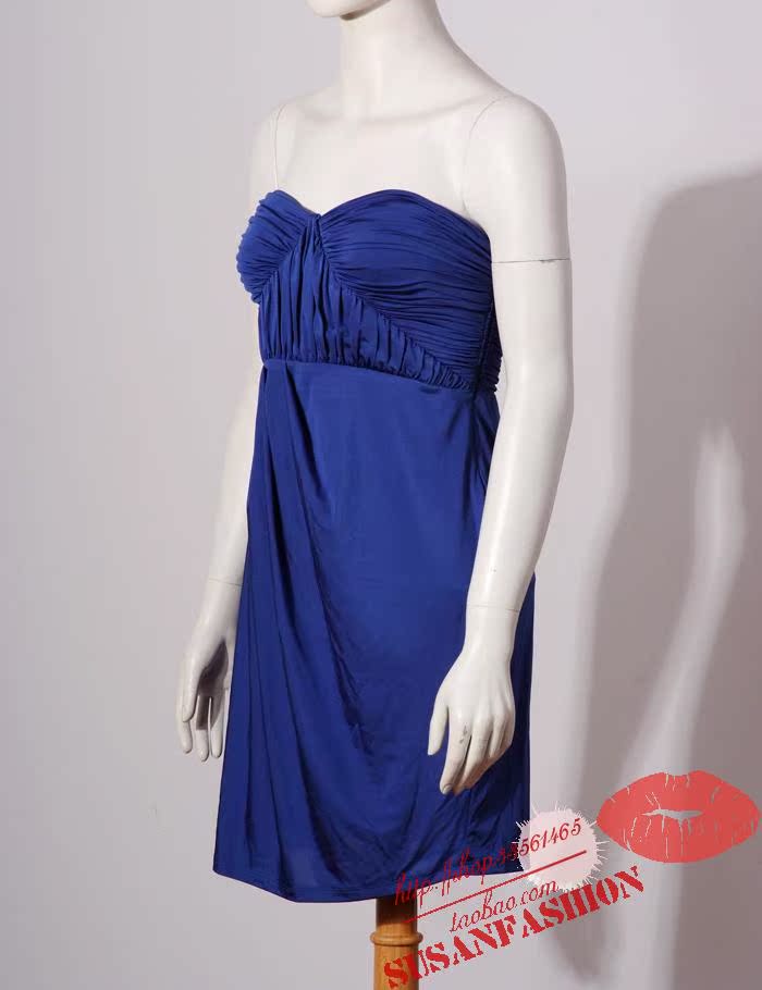 外贸原单 FOREVER NEW 蓝色 抹胸 性感女神