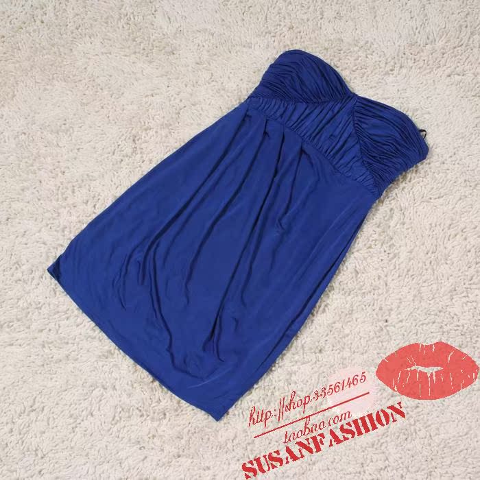 外贸原单 FOREVER NEW 蓝色 抹胸 性感女神