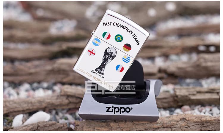 ZIPPO 美国防风打火机 02世界杯 彩印以往冠军