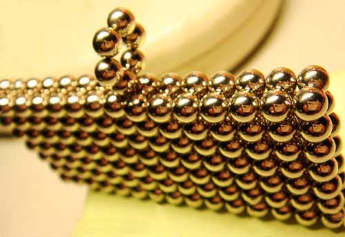 small silver magnetic balls