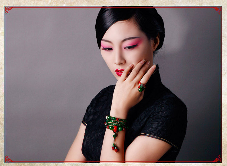 Phoenix Nirvana women sweater chain long necklace Crystal multilayer dry green Chinese style of retro fashion jewelry
