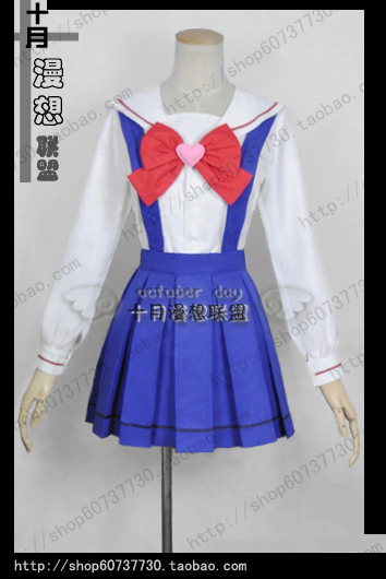 cosplay clothing Custom made Sailor Moon Little rabbit blue Suspender skirt paragraph ( material object Display diagram