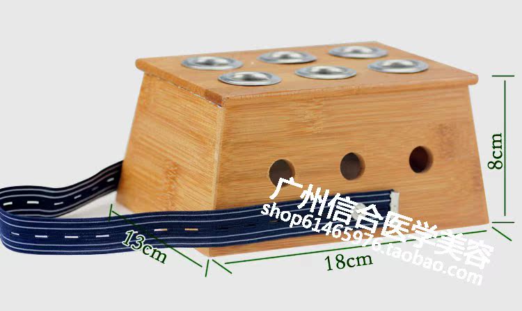 经络保健器材-竹制六孔艾灸盒 品质有保障-经络