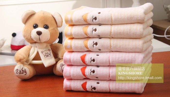 Gold cotton towel four cartridge cartoon cute bear care skin soft and comfortable new products