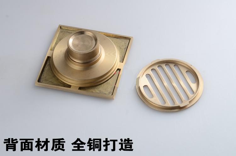 水封防臭地漏芯 t型地漏 全铜地漏 防臭加厚双用洗衣机地漏
