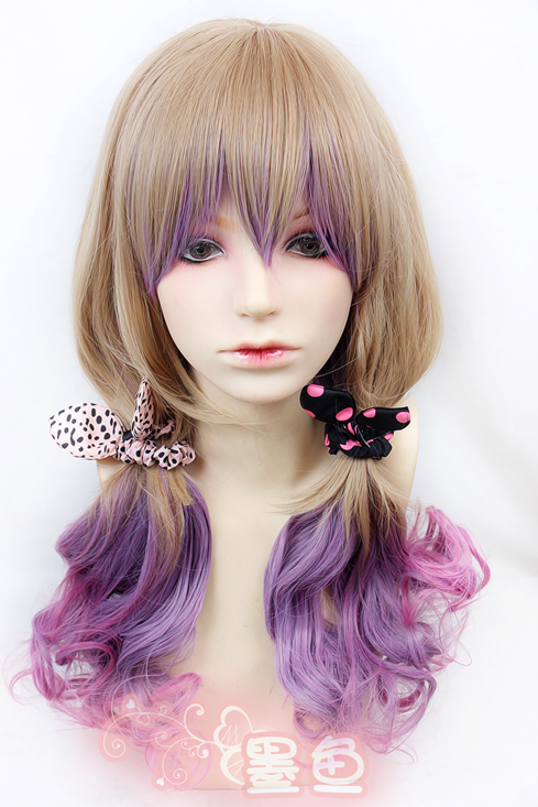 harajuku fashion gradual change curly wavy hair new wig ebay harajuku fashion gradual change curly wavy hair new wig ebay