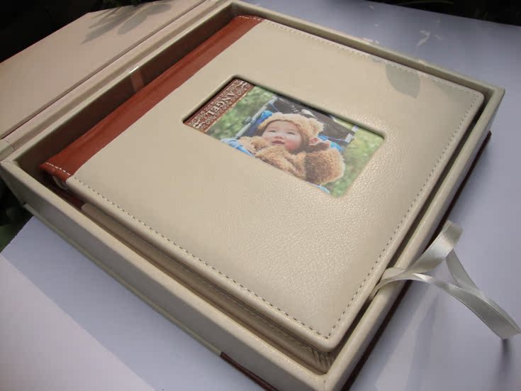 相册-方10寸儿童高档PU皮面相册定制\/宝宝相册定做\/影楼儿童套册包设计-相册尽