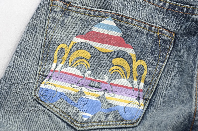 Джинсы мужские Evisu e6035 Классическая джинсовая ткань 2013 Evisu Длинные брюки (длиной ниже щиколотки) Блестящая, Рваные, Обработано наждачной бумагой, Шлифованный край, Обшарпанные 2013 Молодежь Четыре времени года Много карманов Классическая джинсовая ткань Для отдыха