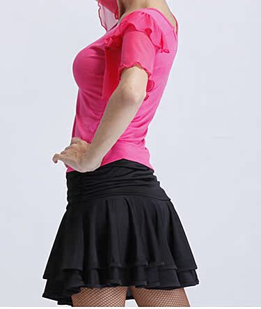 特价百搭 豹纹练习短裙拉丁舞裙 拉丁舞赛服-3