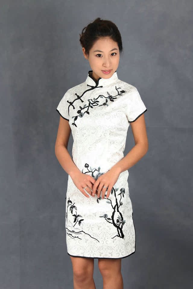 98.00元,淘宝热卖锋铭 茶楼 旗袍 服务员工作服