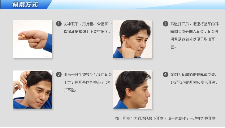 听力防护-正品3M1110耳塞 睡眠隔音耳塞 防噪