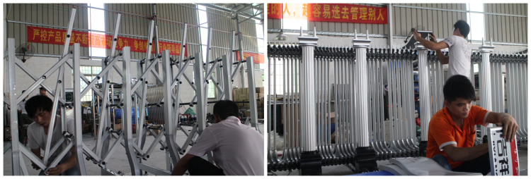 铝合金门 铝合金大门 铝合金自动伸缩门 电动伸缩门