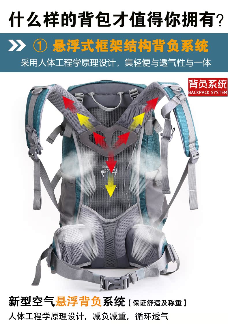 Туристический рюкзак CROSSTOP cr5105 40L CROSSTOP Туристический рюкзак CROSSTOP cr5105 40L CROSSTOP