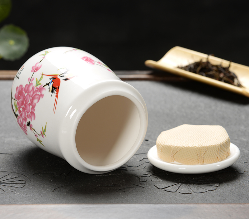 特价茶叶罐茶罐密封茶叶罐满青花茶叶罐礼品汝窑瓷罐陶瓷