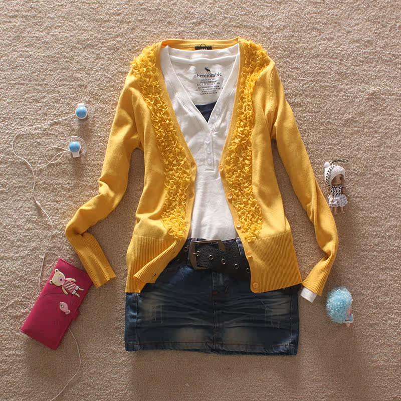 批发采购女式针织衫-<em>开衫 原单 韩国女</em>显瘦高腰