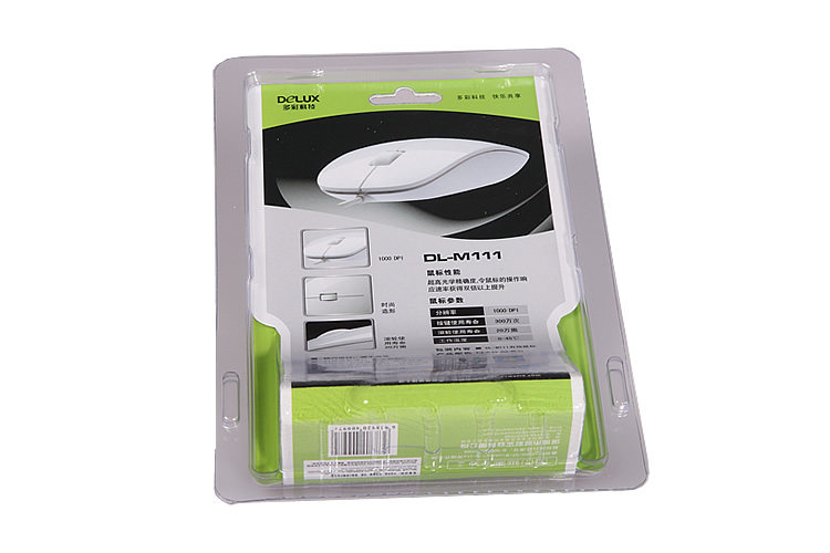 DELUX Delux Desktop Green Pink Limited M111BU Wired Mouse Laptop Mouse