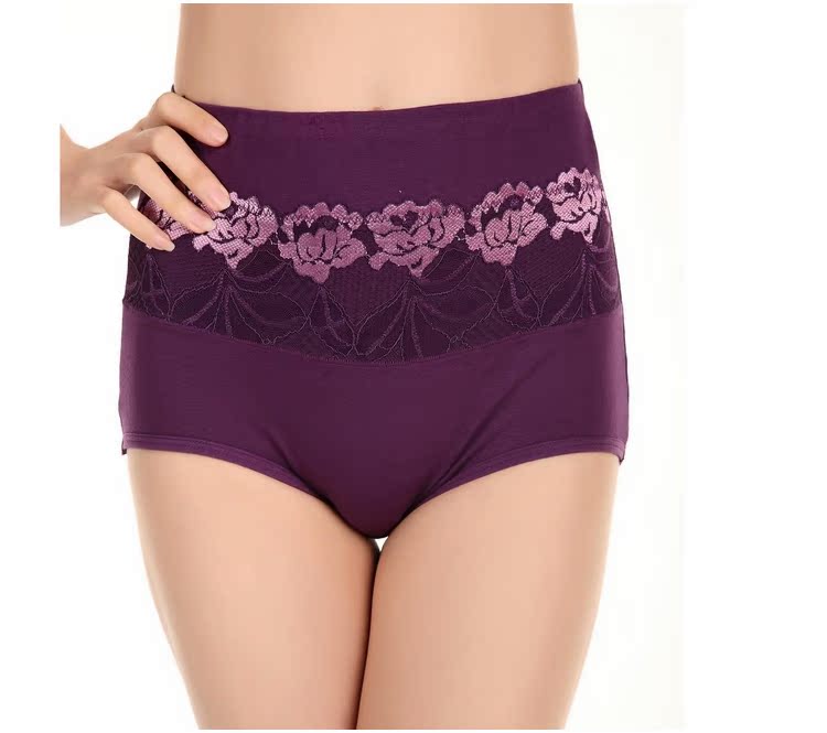 全棉女<em>收腹</em>内裤<em>女士</em>纯棉大码<em>高腰</em>三角裤胖mm