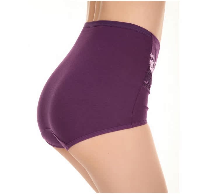 全棉女<em>收腹</em>内裤<em>女士</em>纯棉大码<em>高腰</em>三角裤胖mm